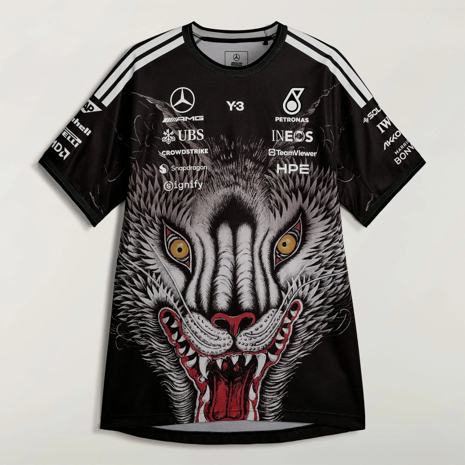Y-3 MERCEDES - AMG PETRONAS FORMULA 1 TEAM DRIVER SHORT SLEEVE JERSEY - 1
