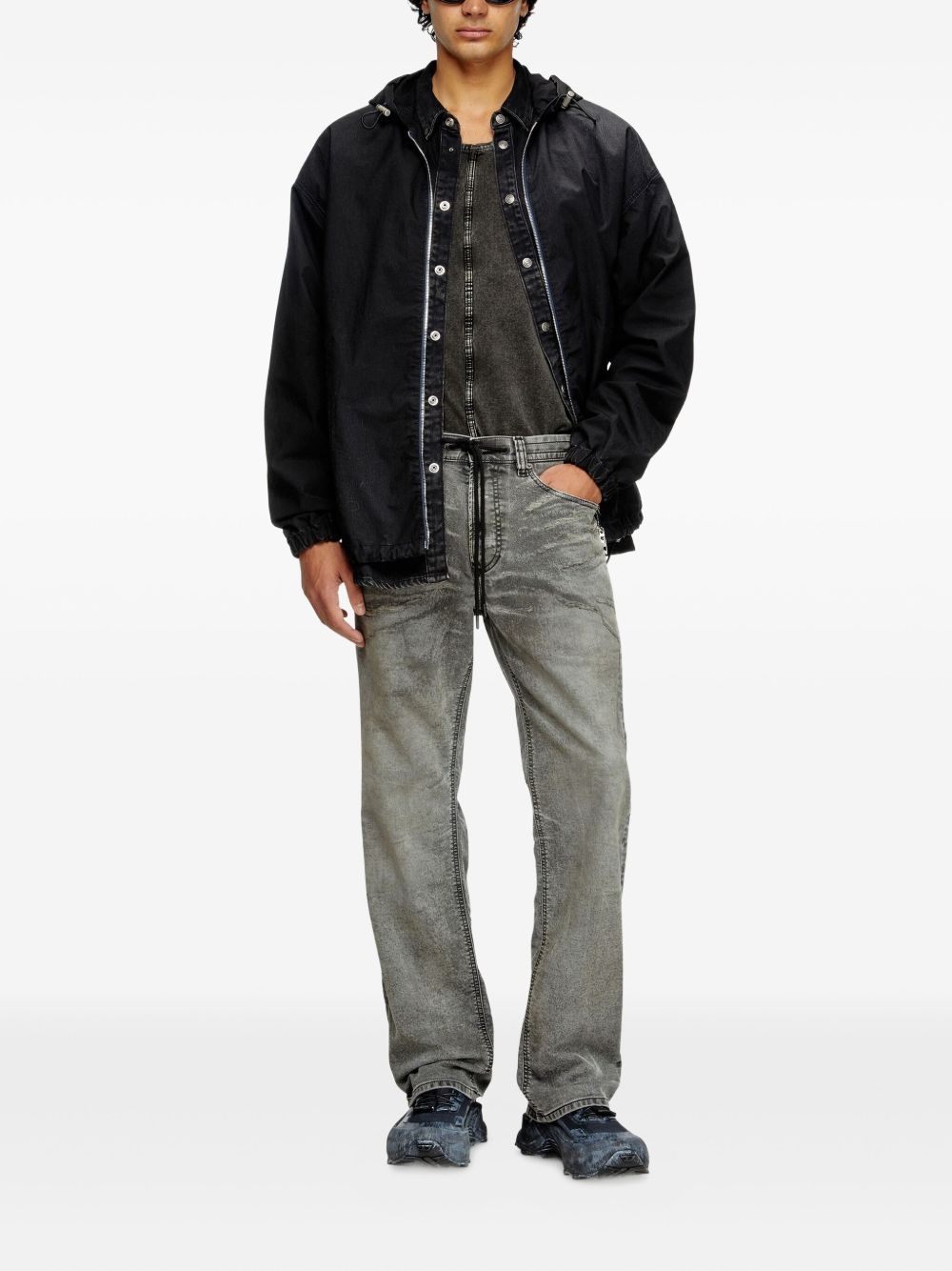 faded straight-leg jeans - 2