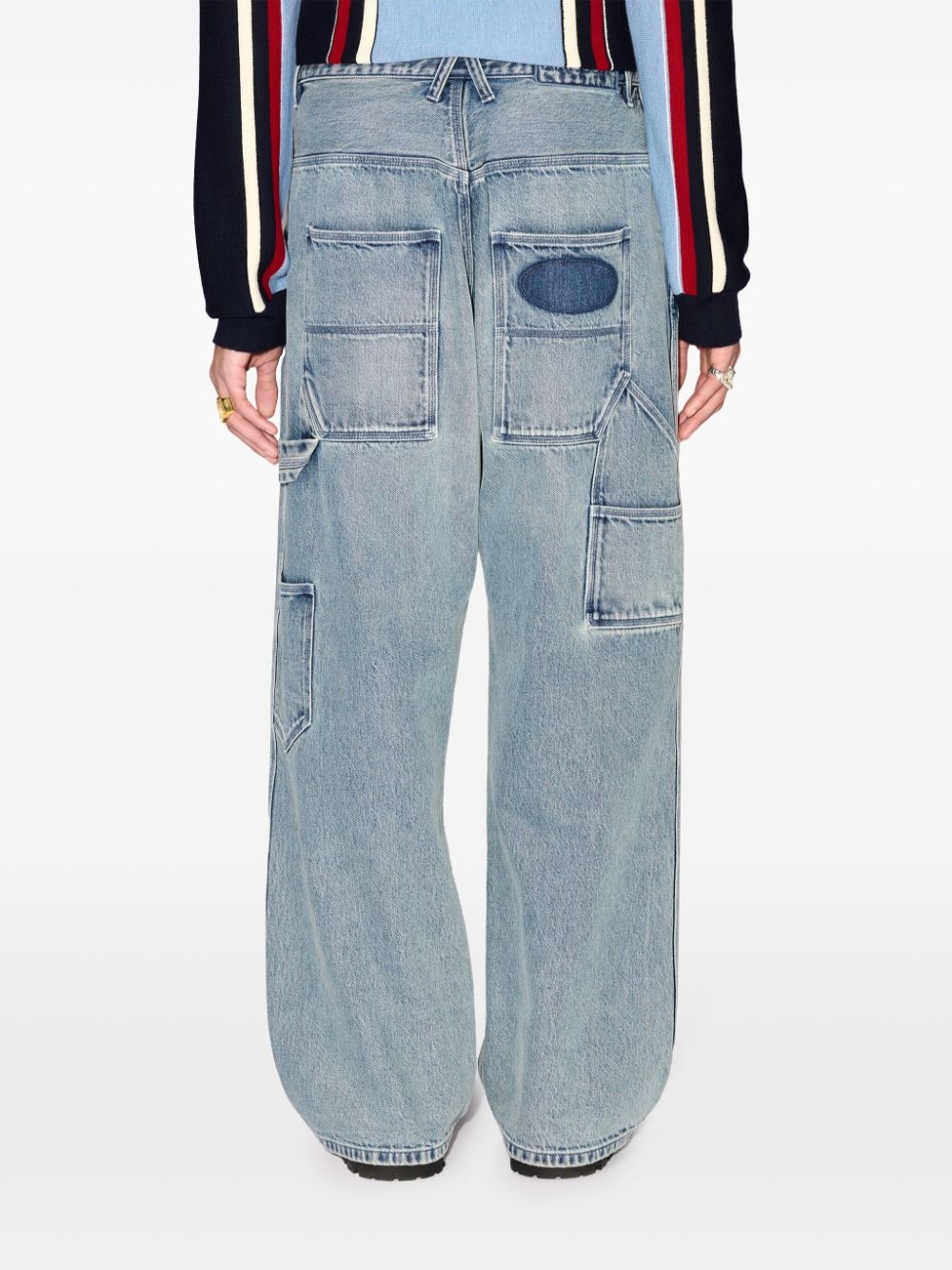 cotton straight-leg jeans - 5
