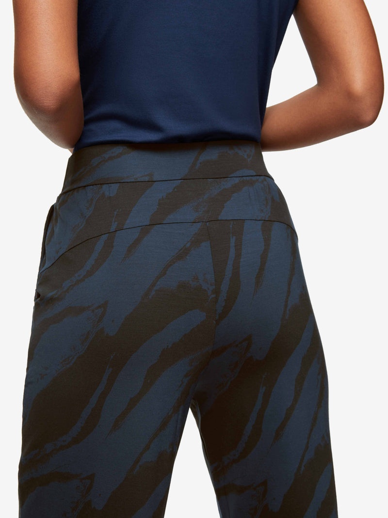 Women's Track Pants London 8 Micro Modal Stretch Navy - 7