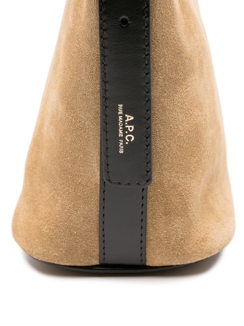 suede zip-fastening shoulder bag - 4