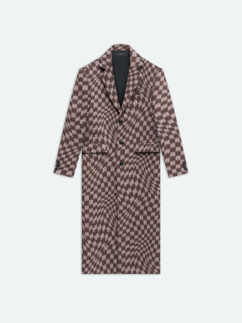 SINGLE BREASTED JACQUARD "WAVY" M.A. OVERCOAT 1