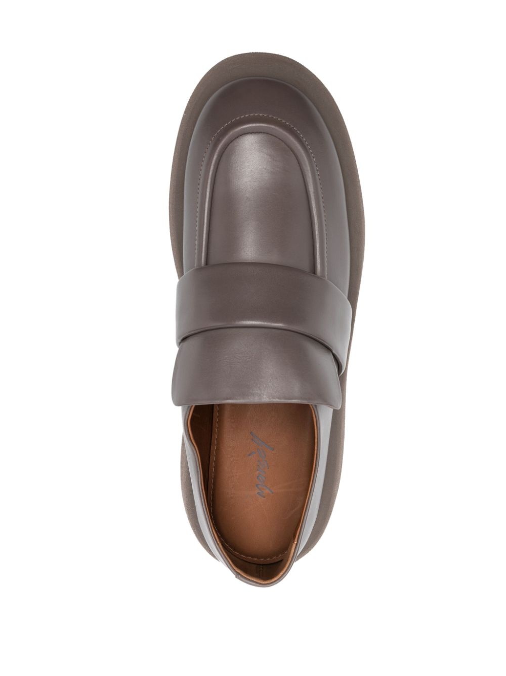 slip-on leather loafers - 4