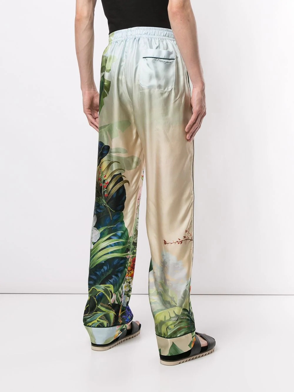 tropical print trousers - 4