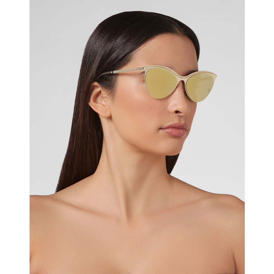 Open Box - Philipp Plein Paris Cat Eye Ladies Sunglasses P18A-WES0046-PXV037N-GGXA - 2