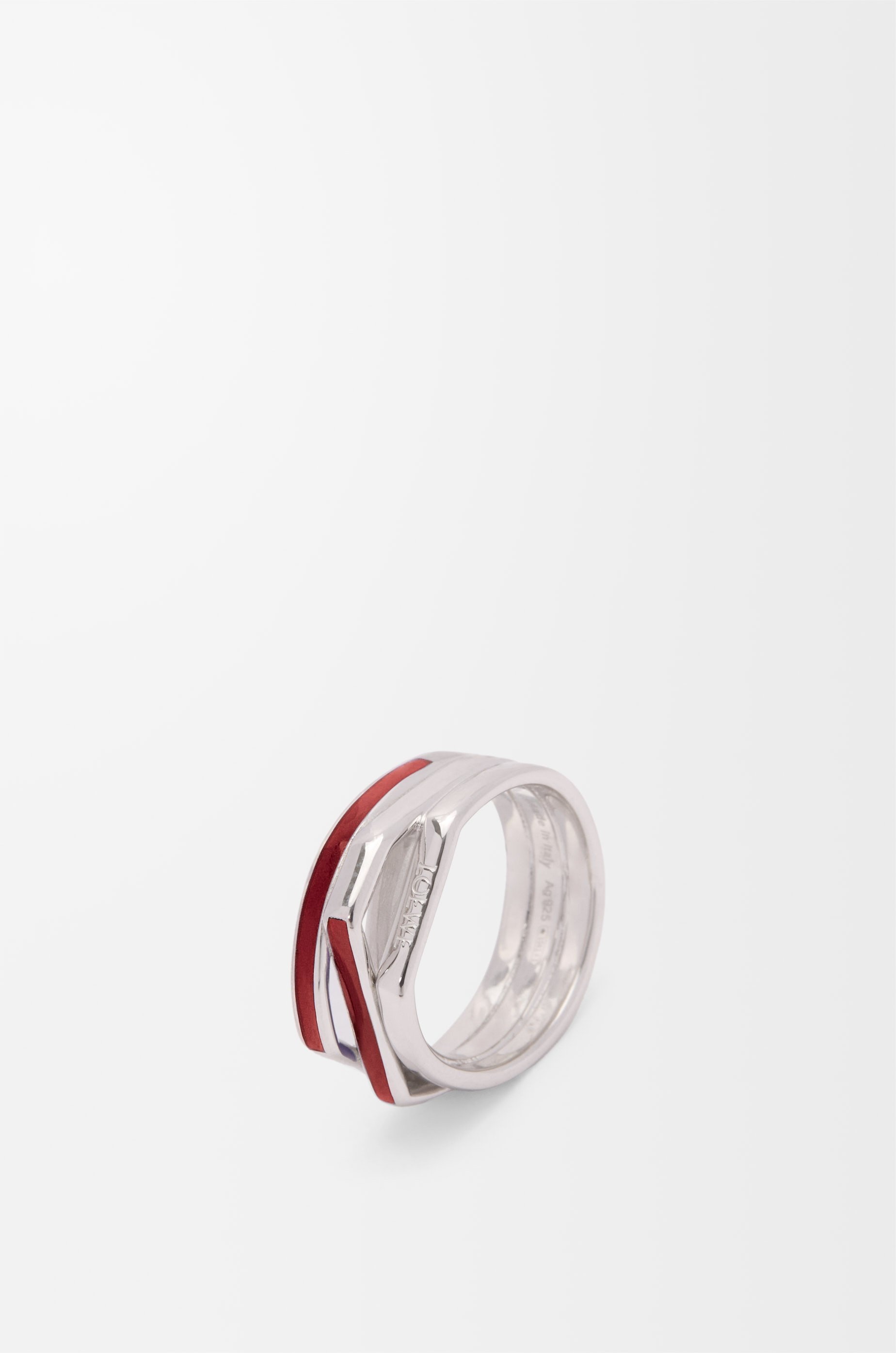Stacked ring in sterling silver and enamel - 2