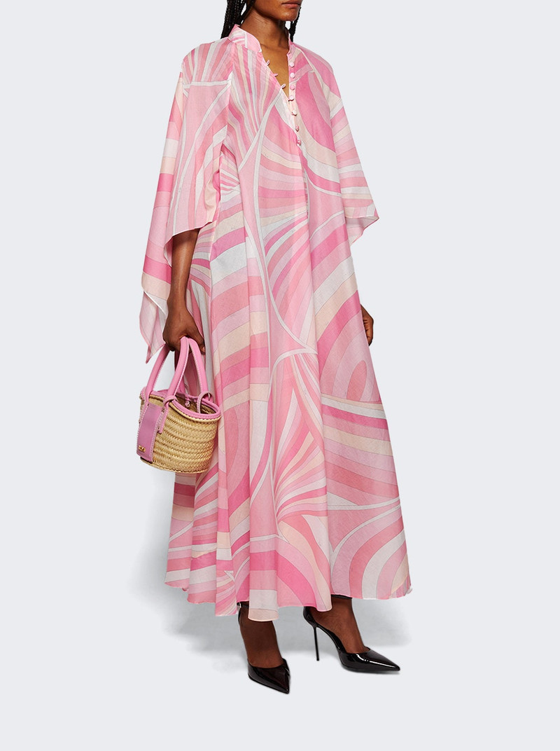 PUCCI Iride Print Long Kaftan Rosa outlook