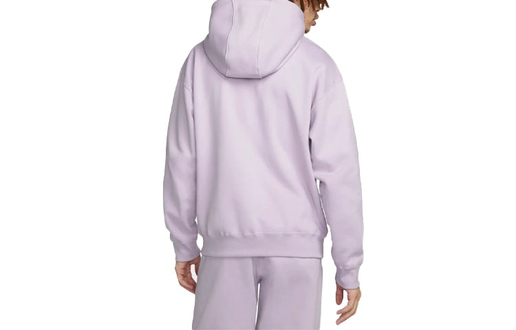 Men's Nike Small Logo Loose Long Sleeves Pullover Hooded Sports Purple CV0552-530 - 2