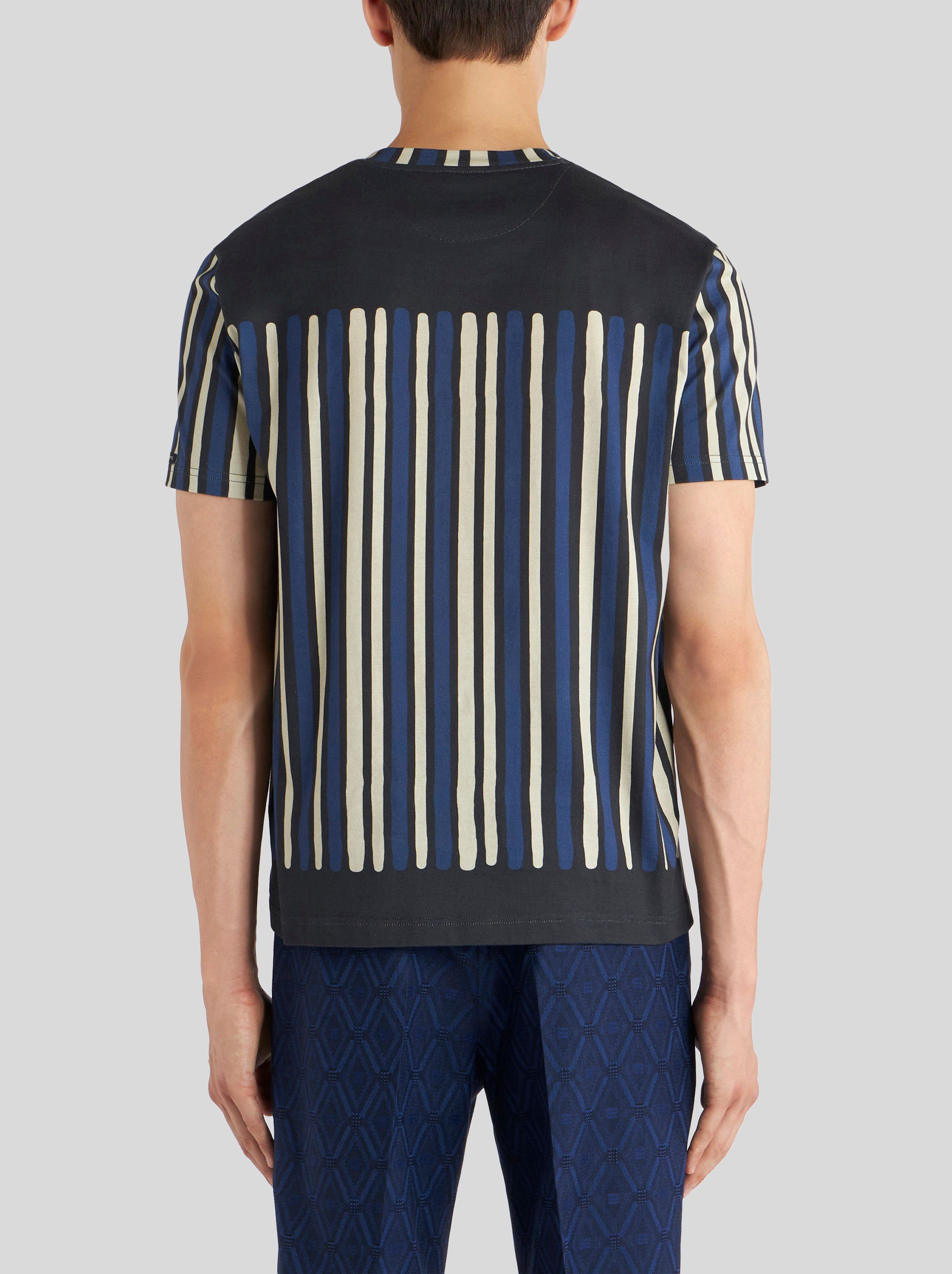STRIPED T-SHIRT WITH PATCH - 4