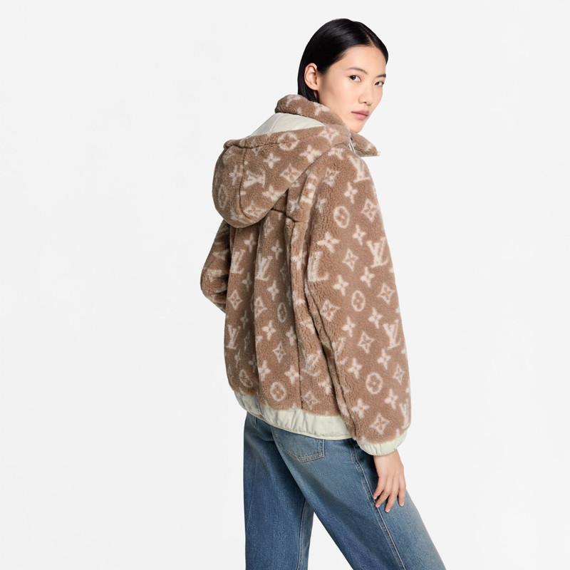 Monogram Fleece Hooded Jacket 8