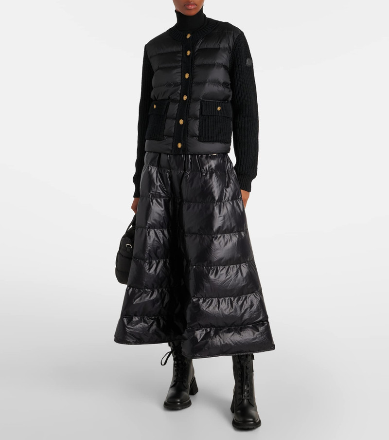 Moncler Quilted down midi skirt outlook