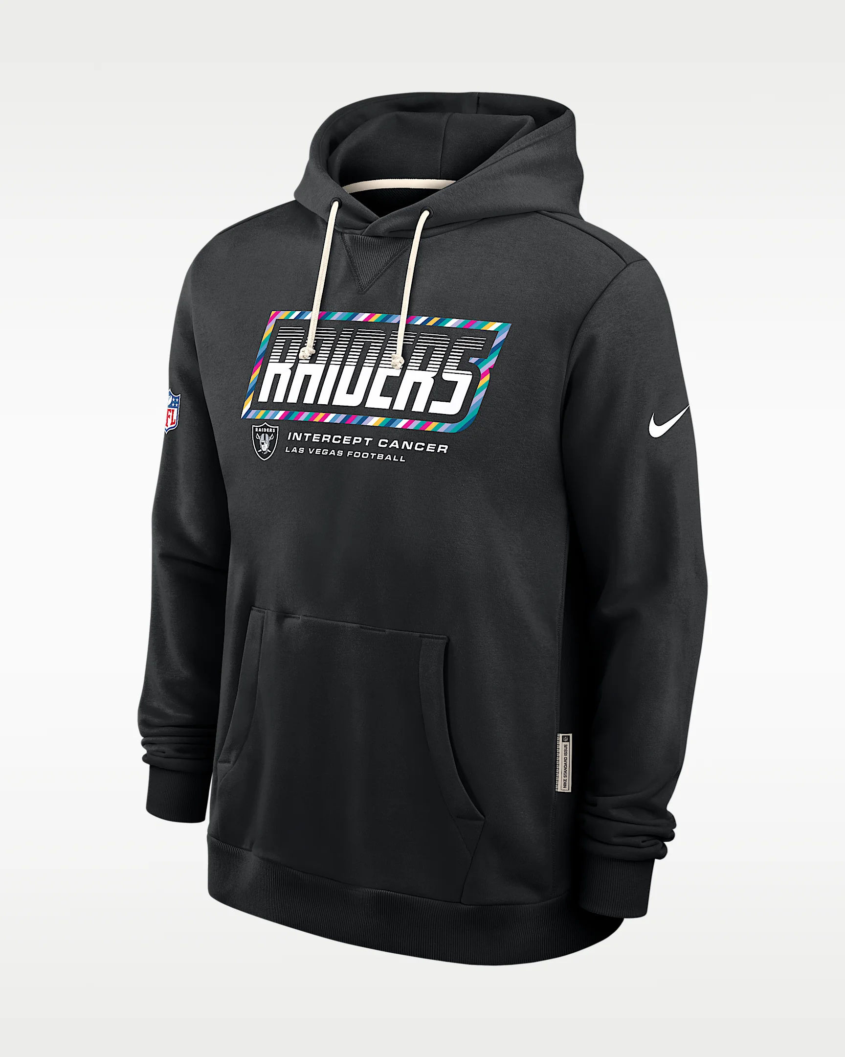 Las Vegas Raiders Crucial Catch Sideline Standard Issue Men's Nike Dri-FIT NFL Pullover Hoodie - 1