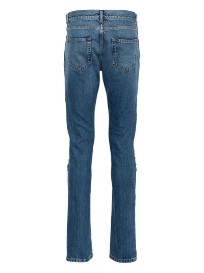 SAINT LAURENT ripped-detail slim-fit jeans outlook
