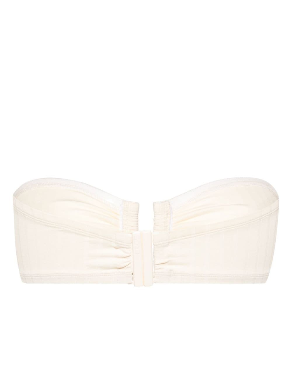 ribbed bandeau bikini top - 2