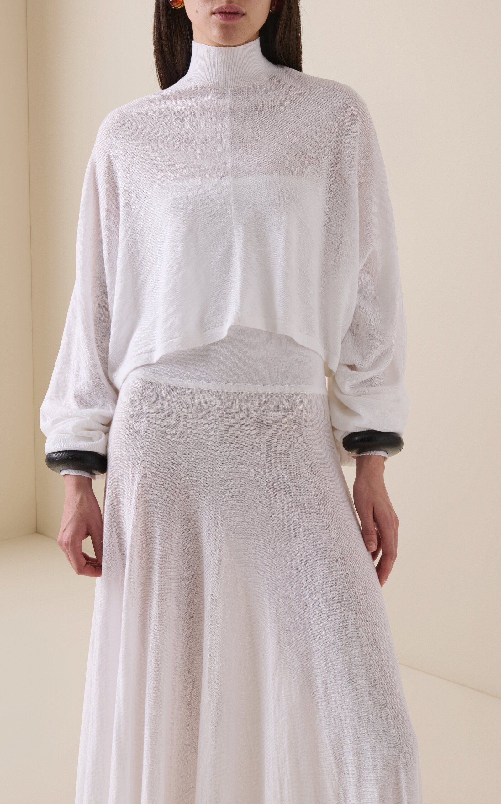 Batwing Linen Top white - 2