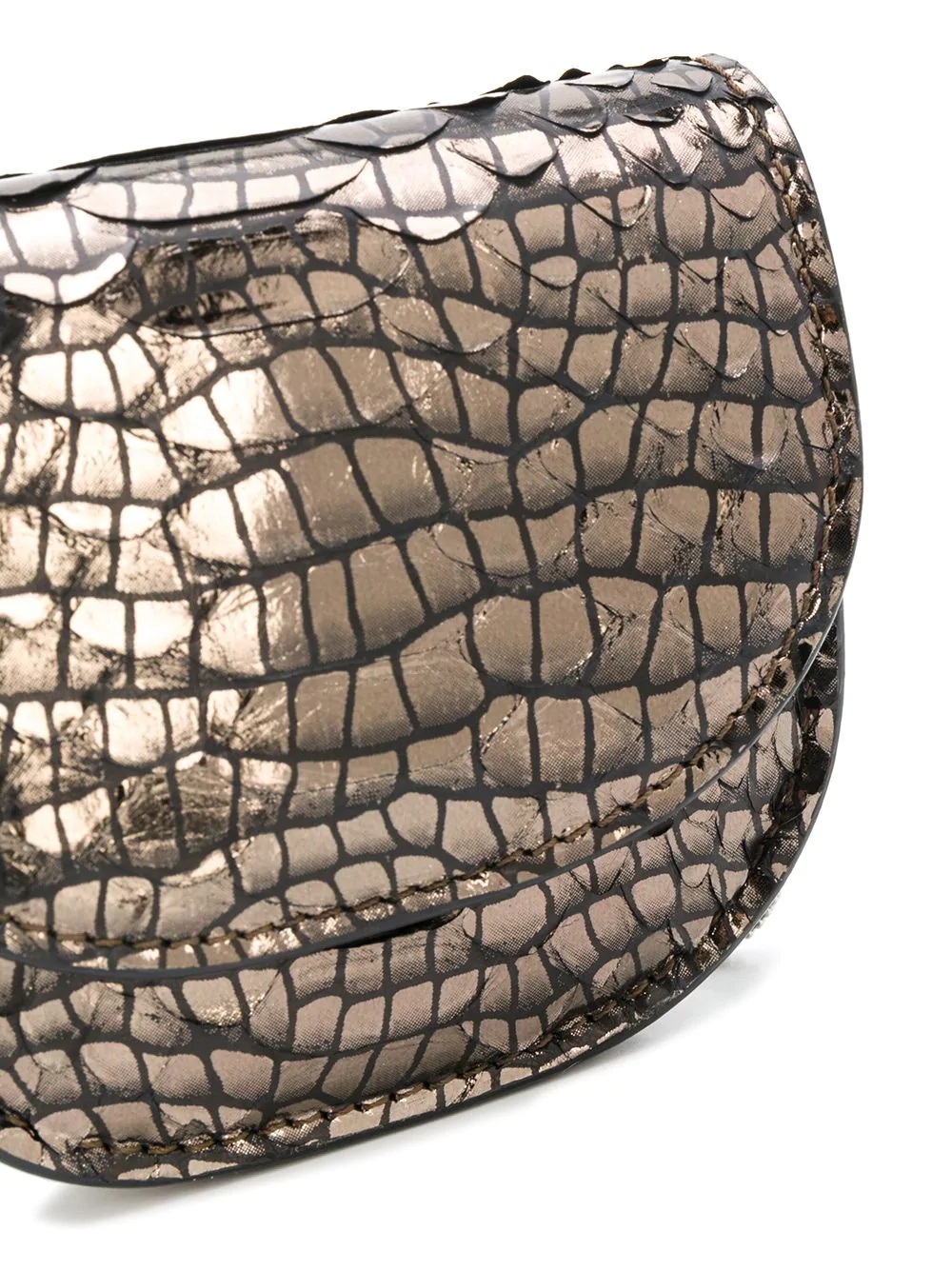 crocodile-effect mini bag - 4