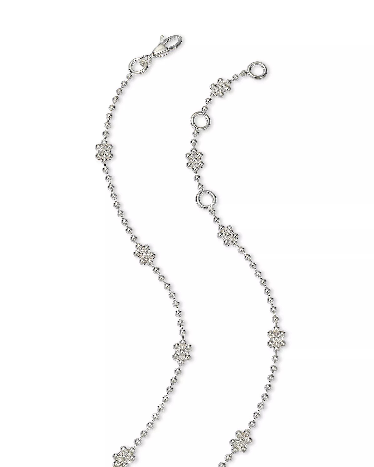 Sterling Silver Interlocking G Cluster Chain Necklace, 14" - 5