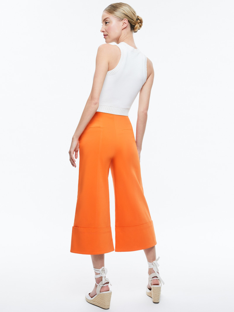 ANDRA WIDE LEG CROPPED CUFF PANT 4
