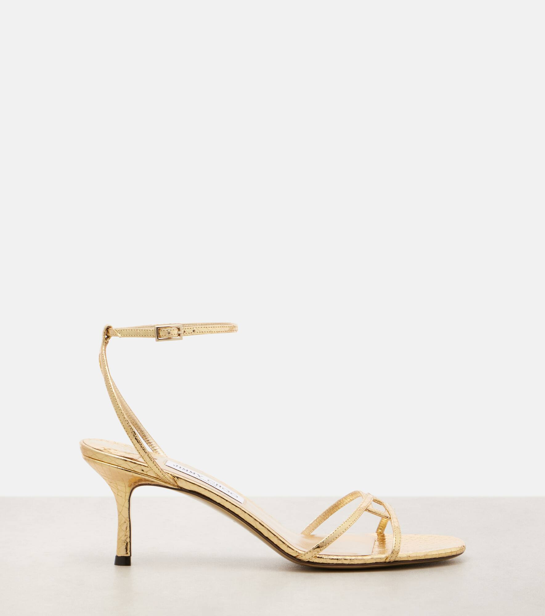 1998 Leo 65 metallic leather sandals - 4