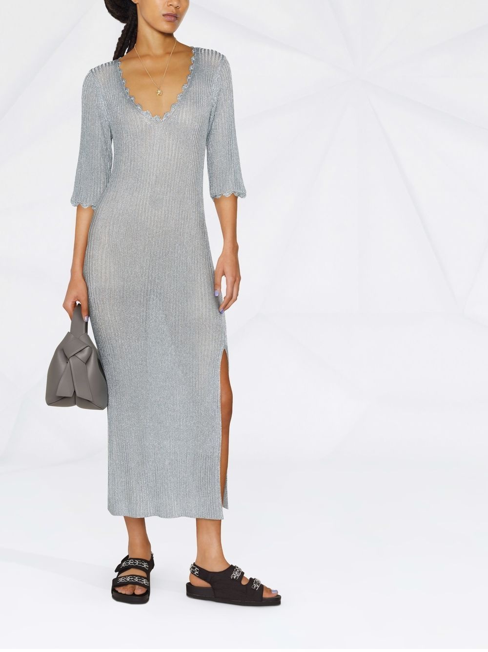 ribbed-knit dress - 2