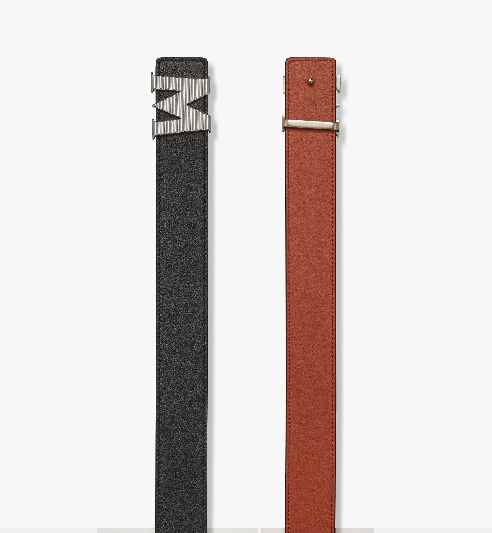 Claus Fluted M Reversible Belt 1.5” in Embossed Leather - 2