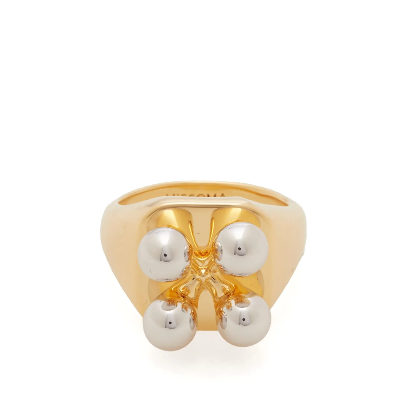 Missoma Atomic Petals Spinning Signet Ring - 1
