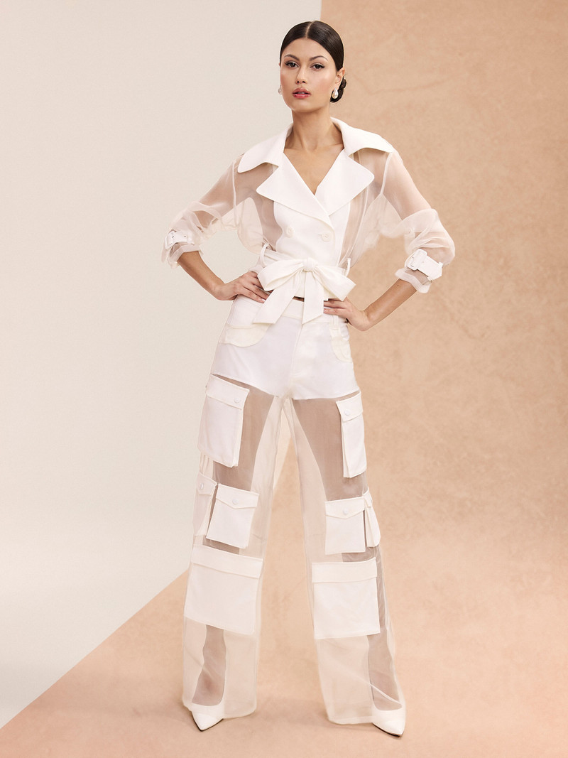 OLYMPIA SHEER COMBO CARGO PANT 7