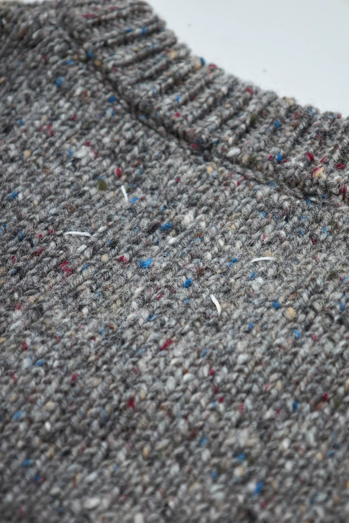 Maison Margiela V-Neck Mélange Sweater Grey - 3