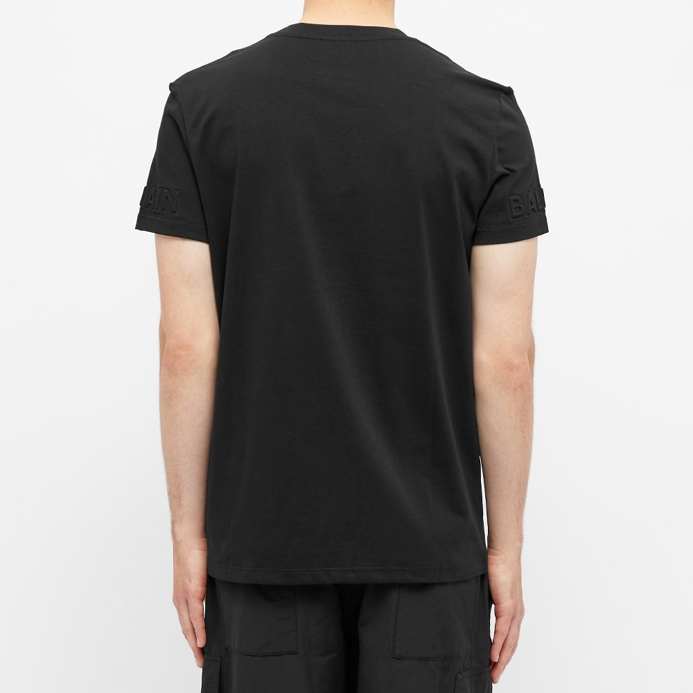 Balmain Embossed Sleeve Tee - 4