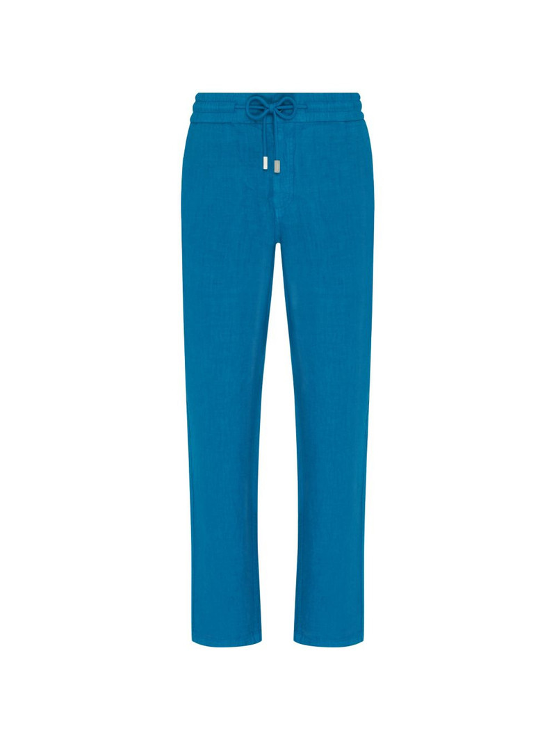 drawstring linen trousers 1
