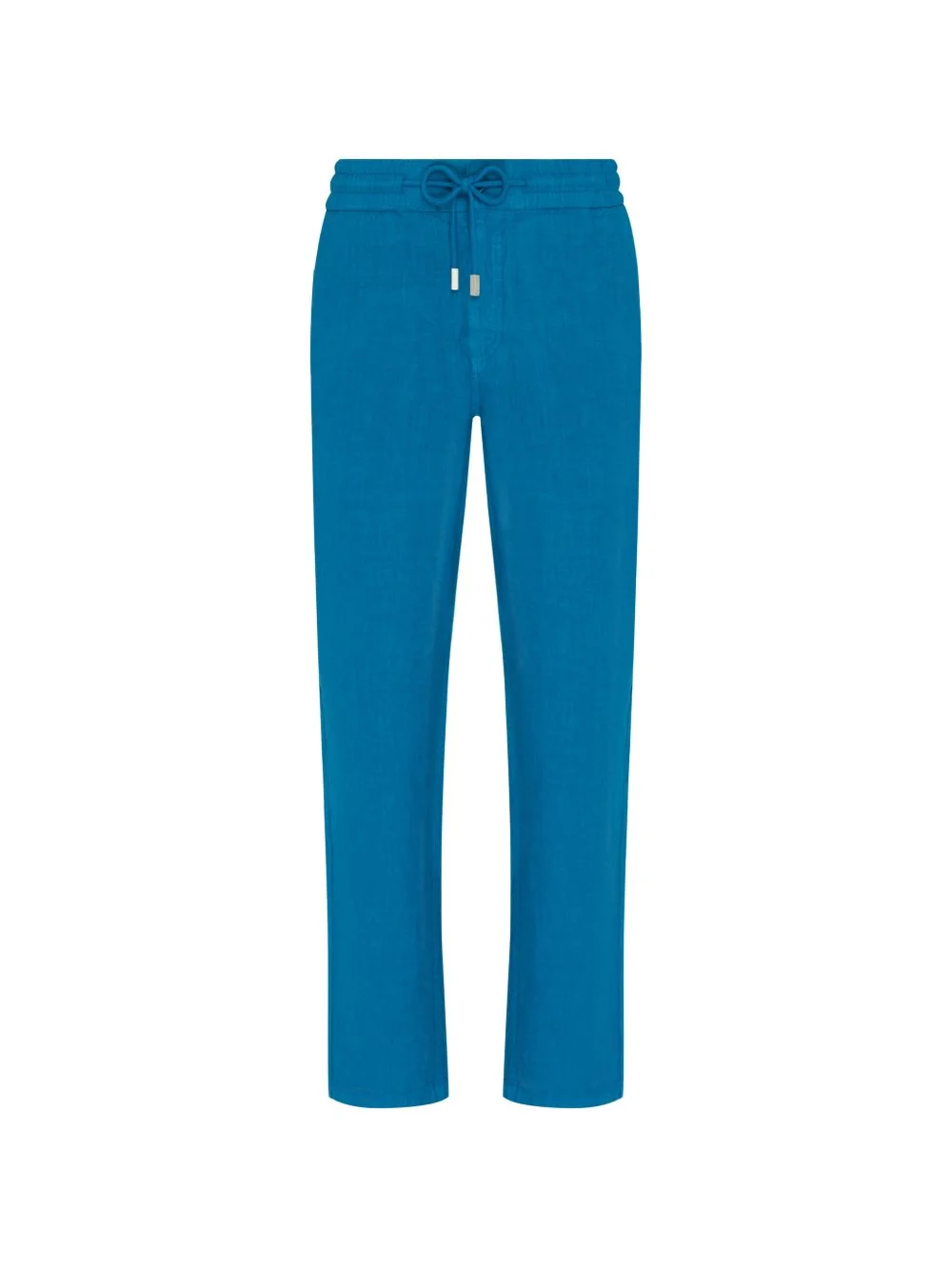 drawstring linen trousers - 1