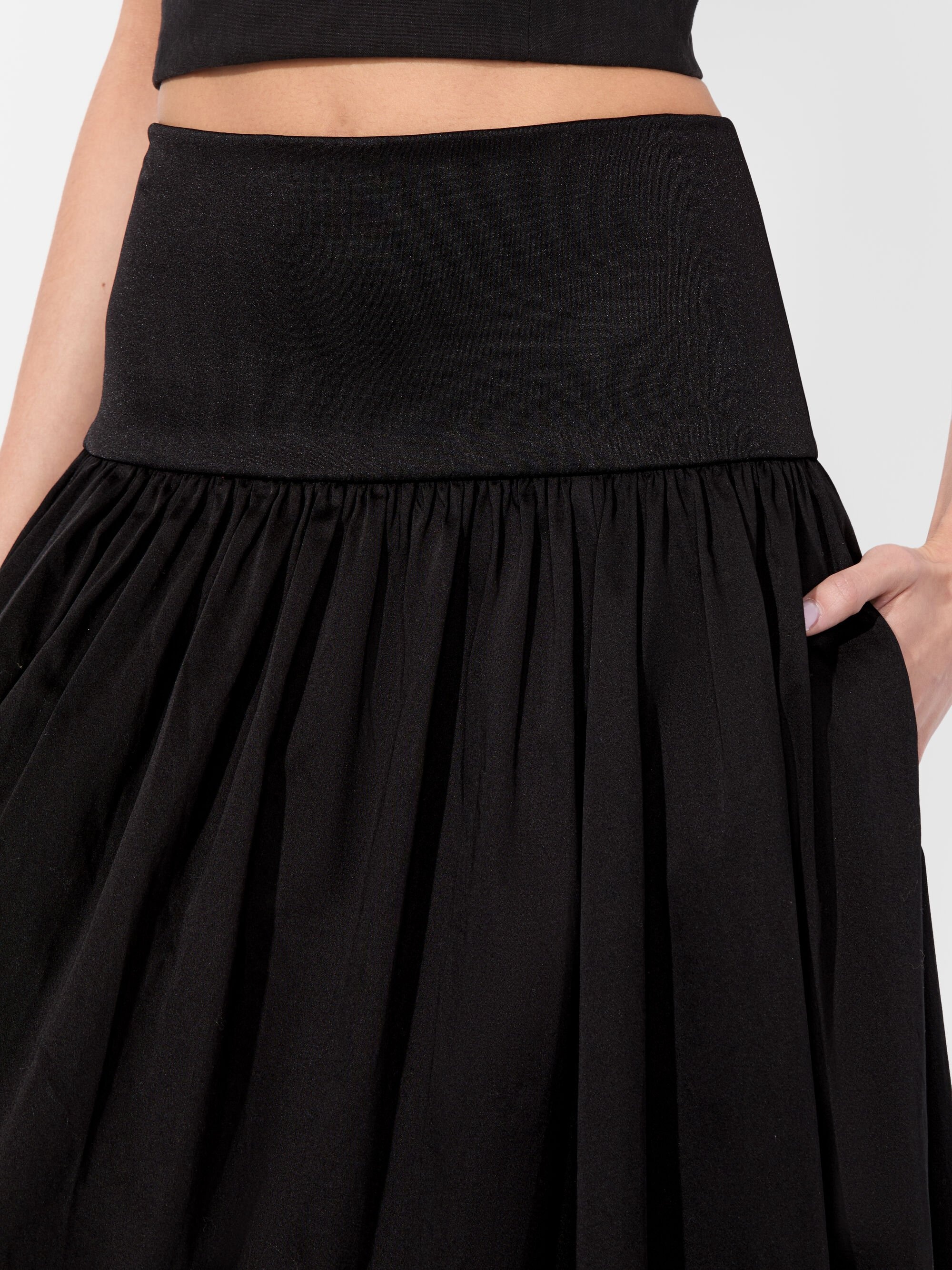 ORIANA DROP WAIST MIDI SKIRT - 5