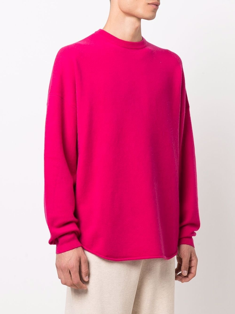 slouchy crew neck cashmere jumper - 4