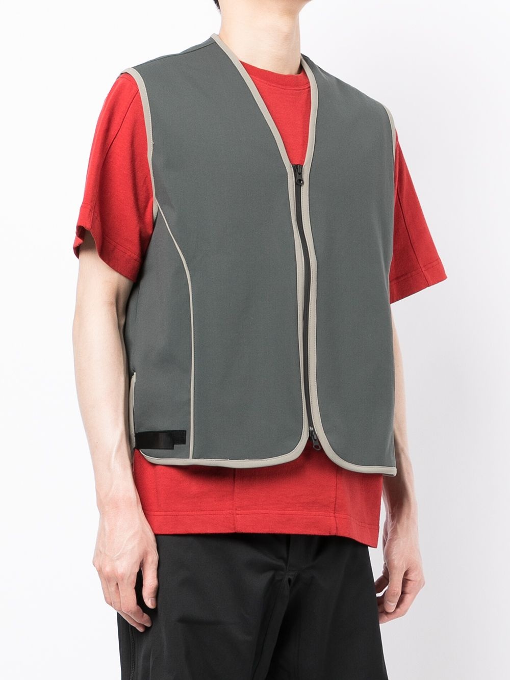sleeveless zip-up gilet - 3