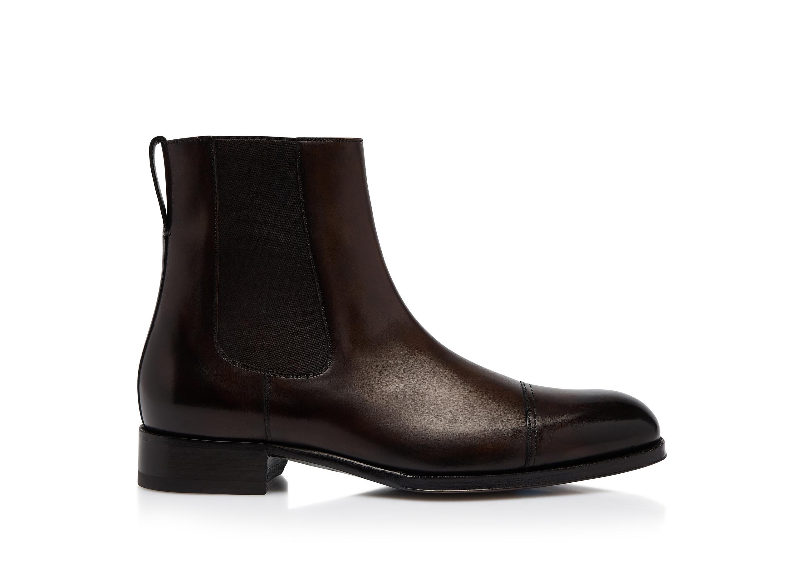 BURNISHED LEATHER EDGAR CHELSEA BOOT - 1