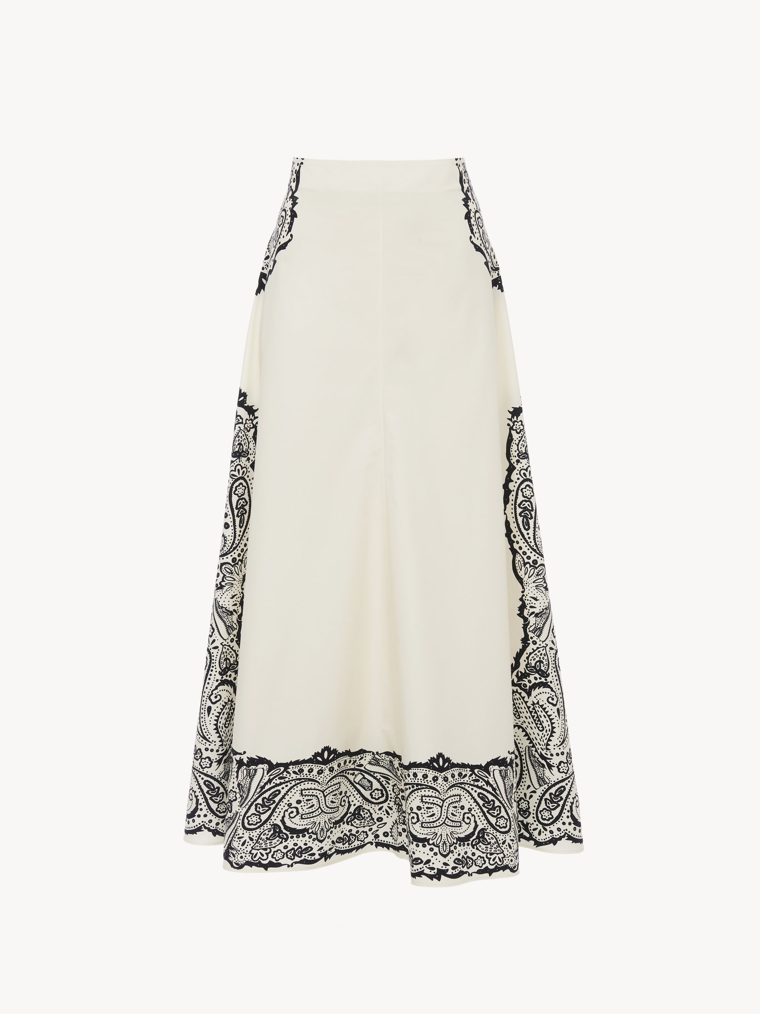 PRINTED FLARED MIDI SKIRT - 2