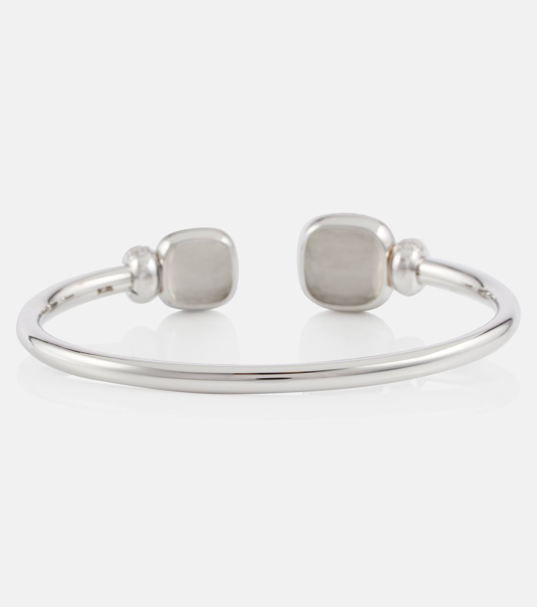 Nudo 18kt white gold bracelet with diamonds and topaz - 4