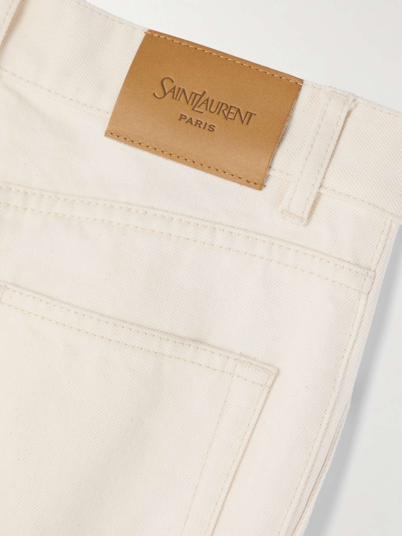 【Saint Laurent】70’S ジーンズ ホワイト SAINT LAURENT High-rise bootcut jeans Off-white | REVERSIBLE