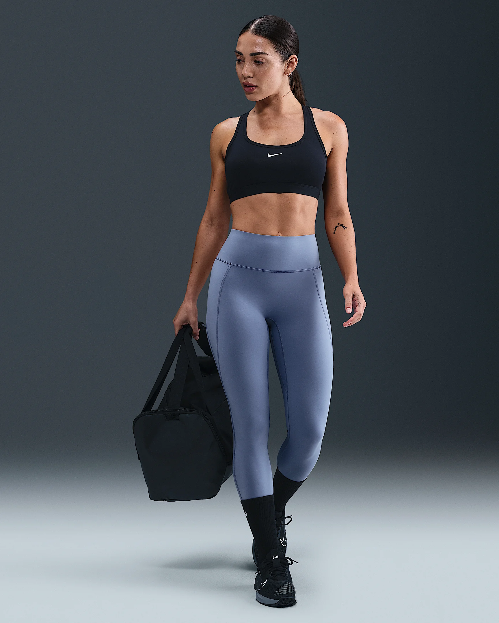 Nike Universa Women's High-Waisted 7/8 Leggings with No Front Seam - 1