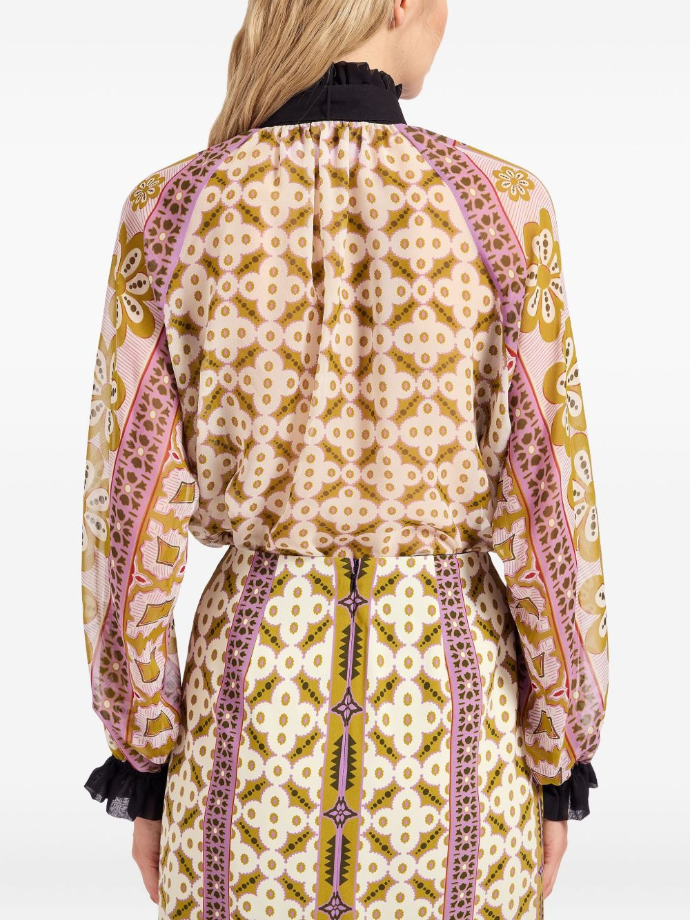 Cerere ruffled high-neck blouse - 3