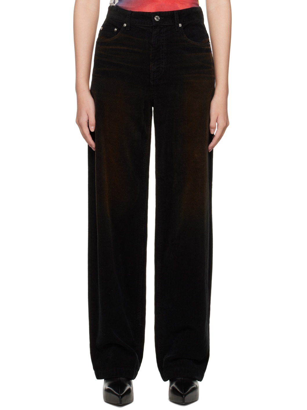 Black Washed Trousers - 1