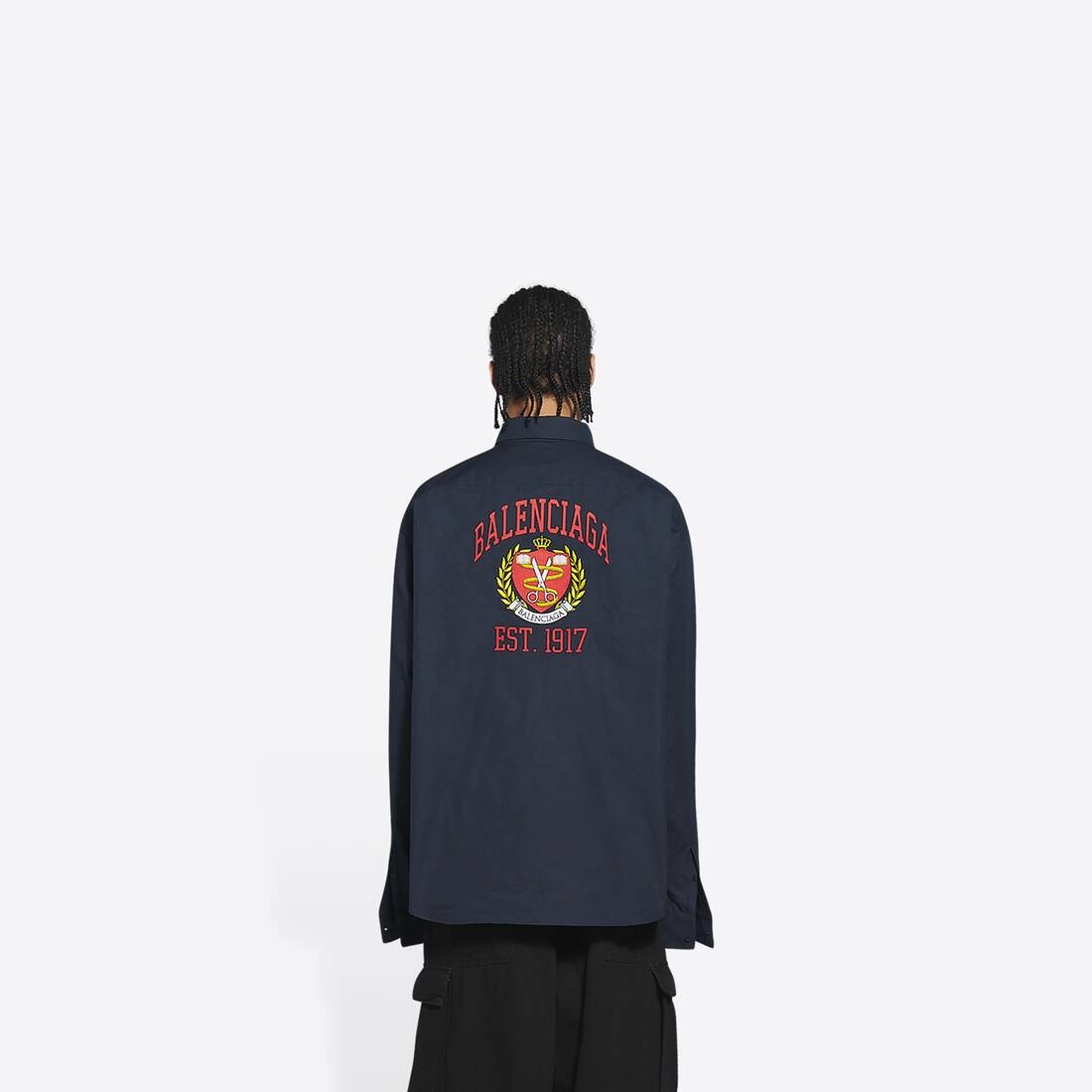 Men's College Large Fit Shirt in Blue - 3