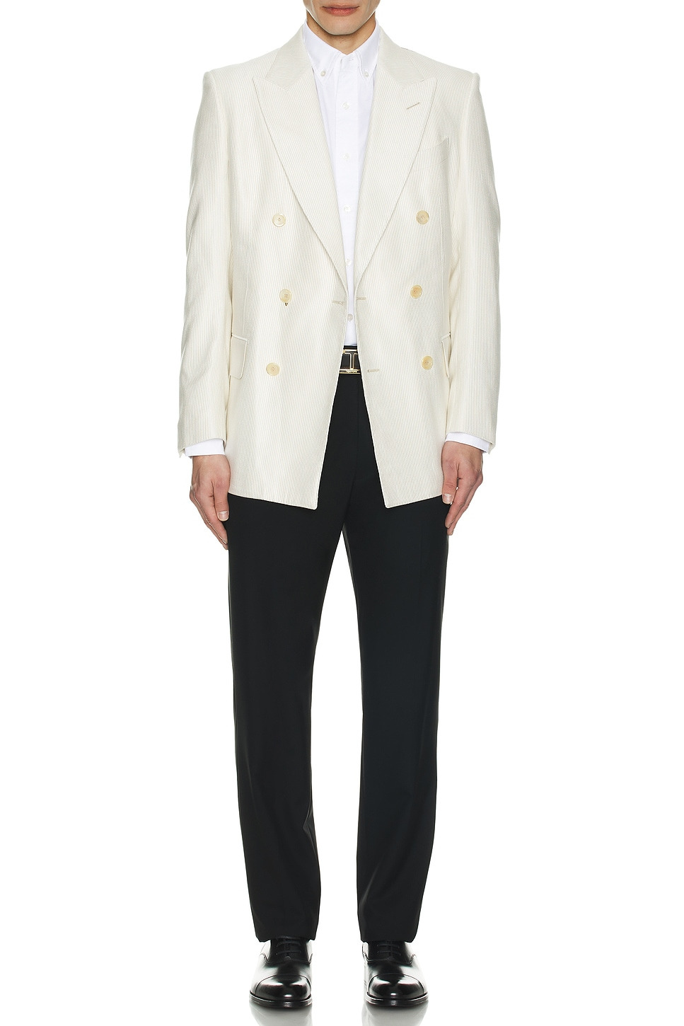 Silk Cotton Cannete Atticus Double Breasted Jacket - 5