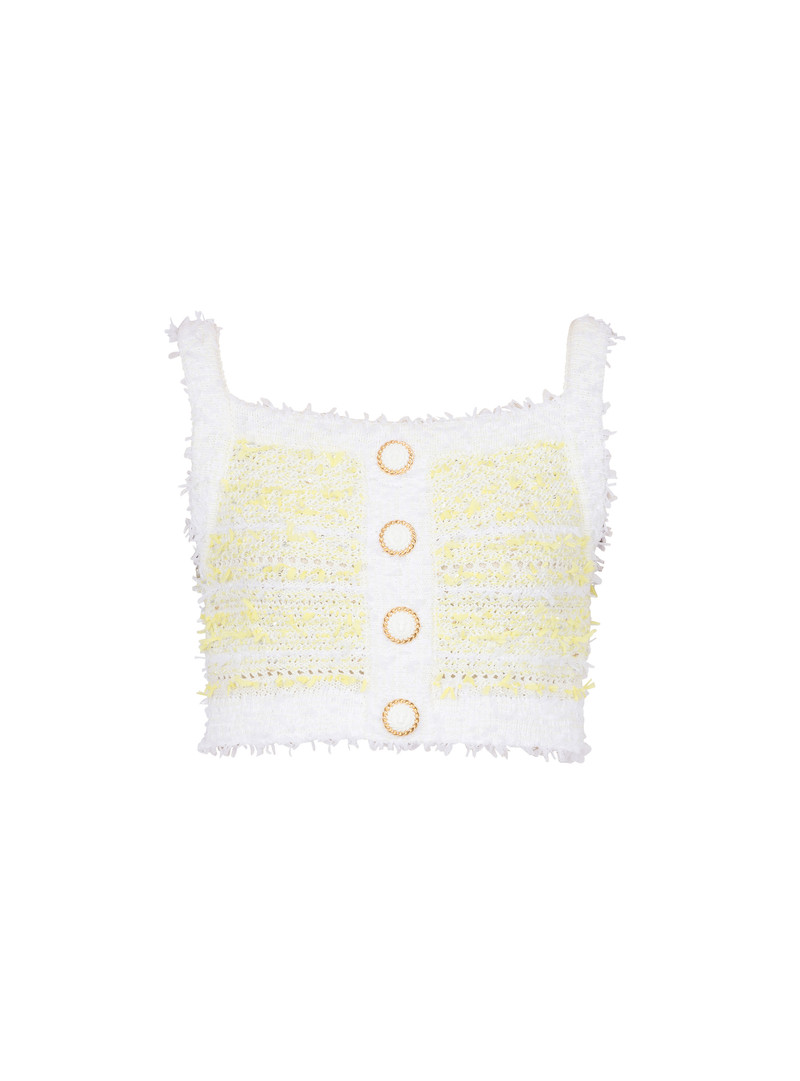 Strappy tweed top 1