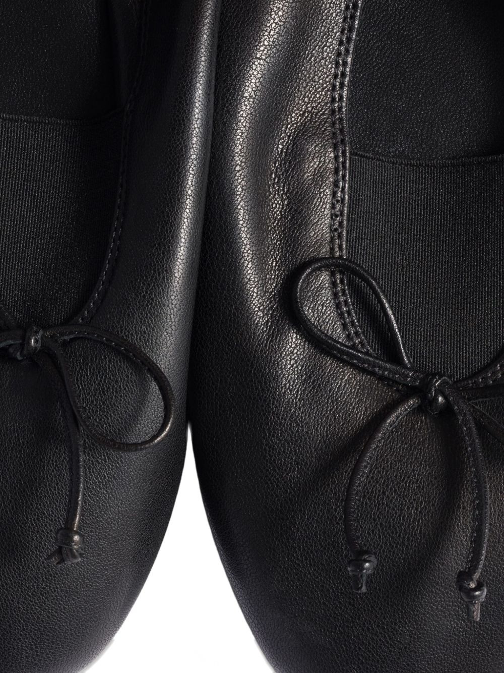 Élan bow-detail leather ballet flats - 4