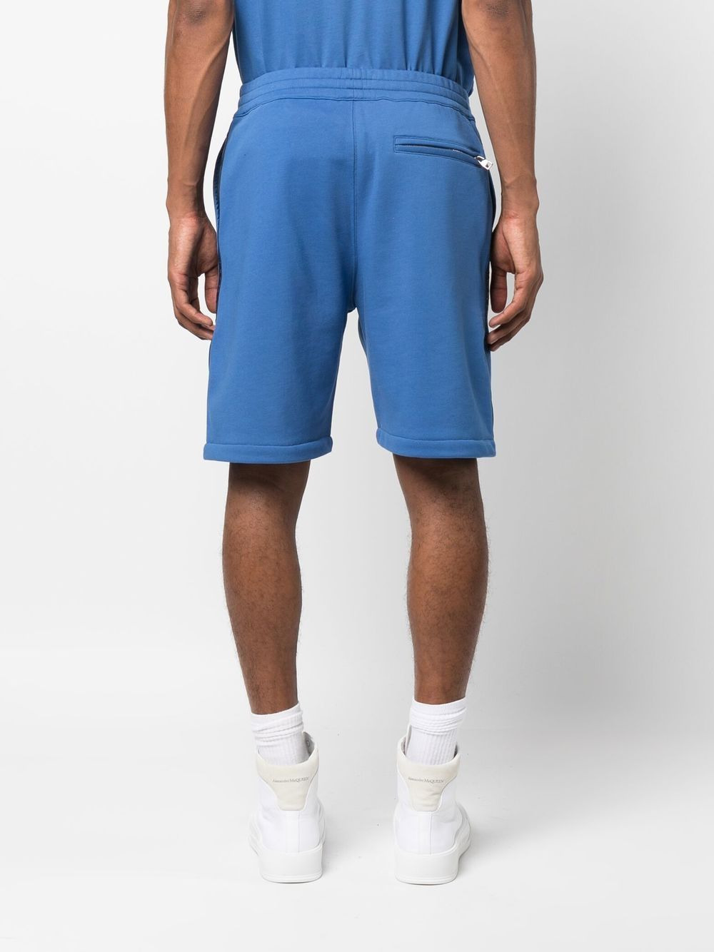 logo-tape jersey shorts - 4