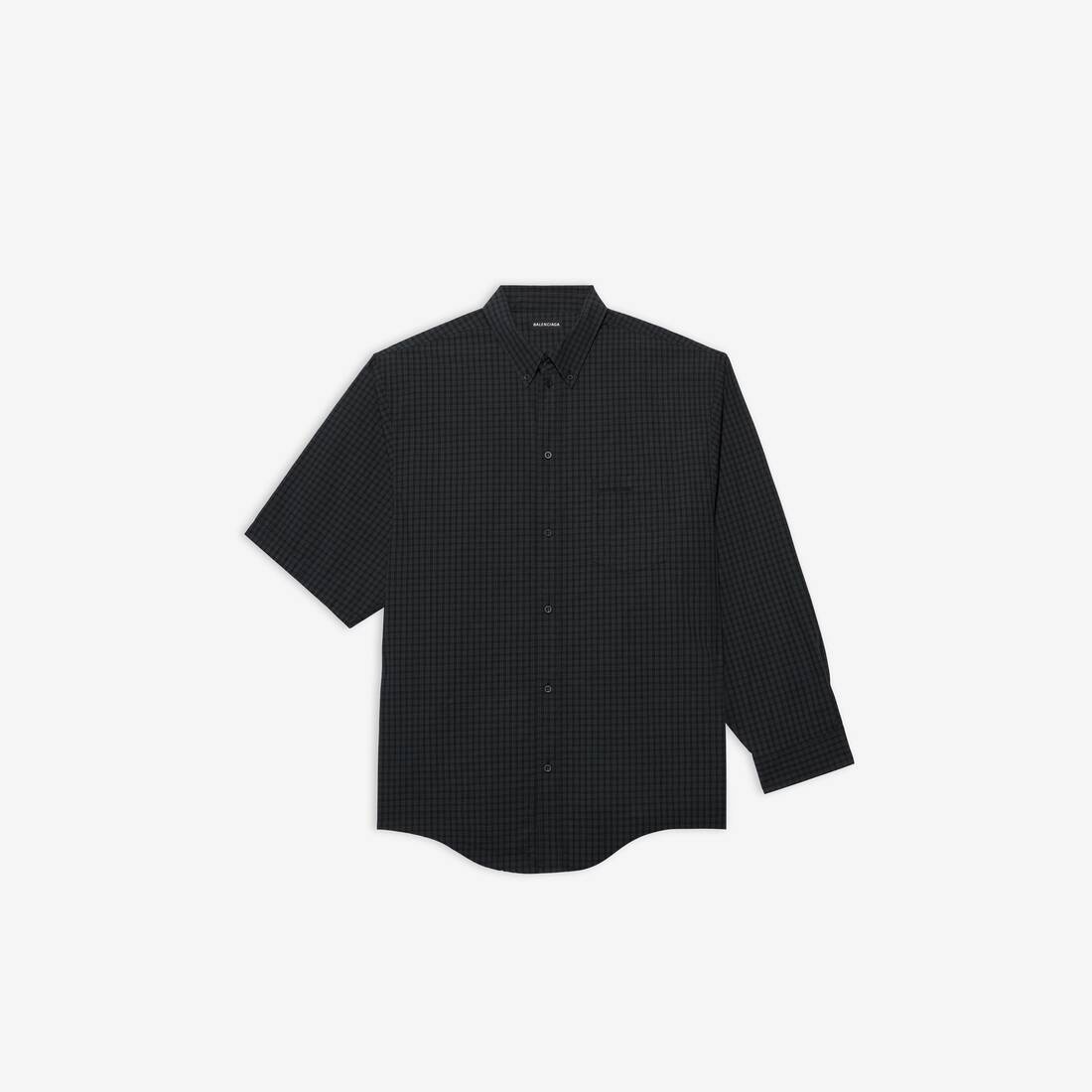 Asymmetric Shirt in Black - 1