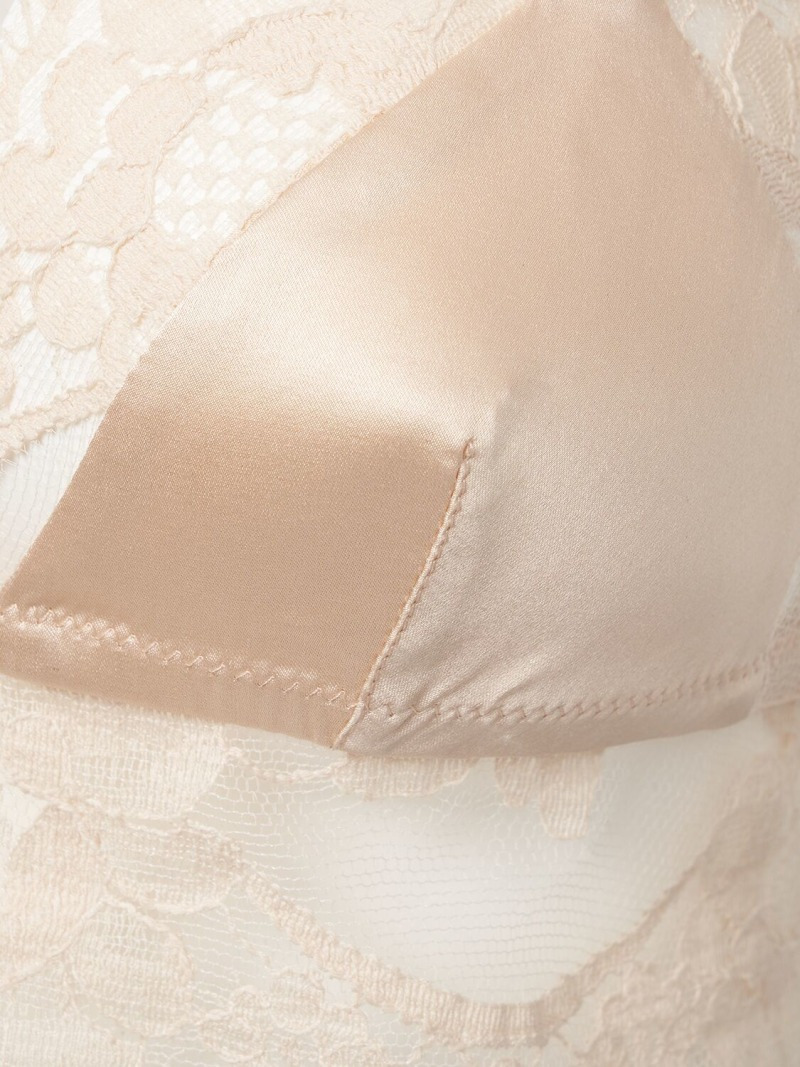 Stretch silk satin triangle bra - 4