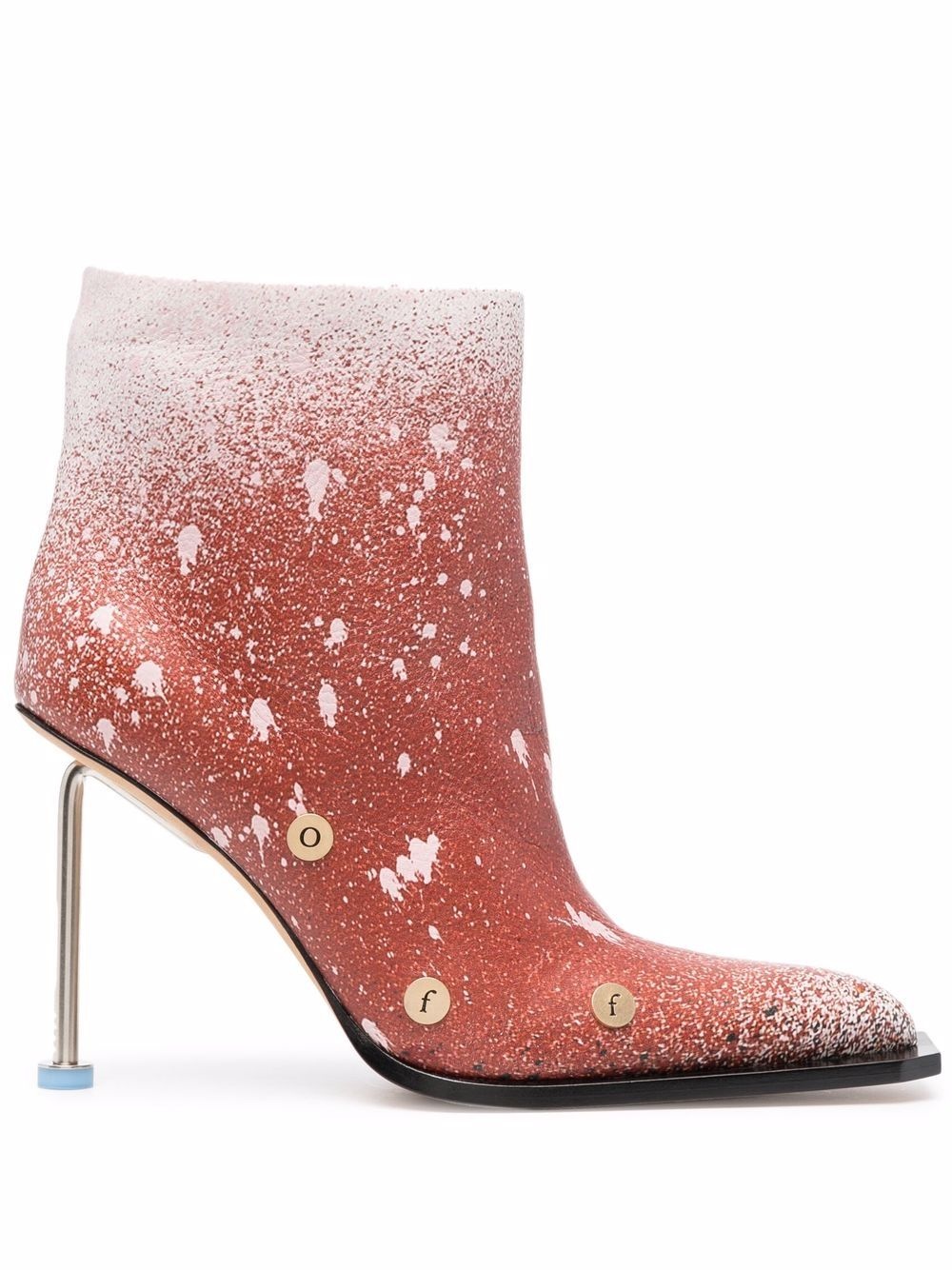 paint splatter stiletto boots - 1