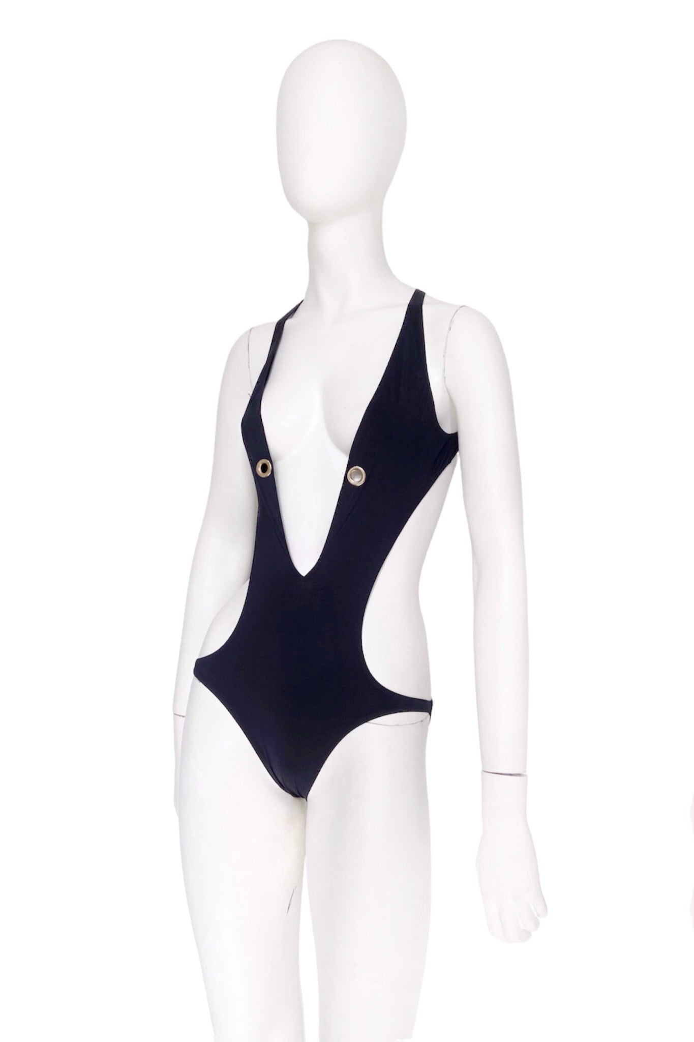 Gucci 00s Minimal Sexy Plunge Swimsuit XS - 2